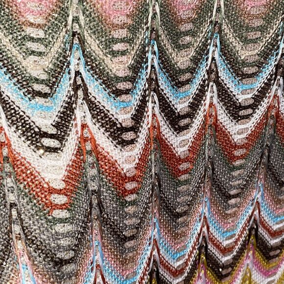 Anthropologie Hutch Keaton Sweater Coat Multicolor Knit Chevron Long Size XL - Picture 4 of 12